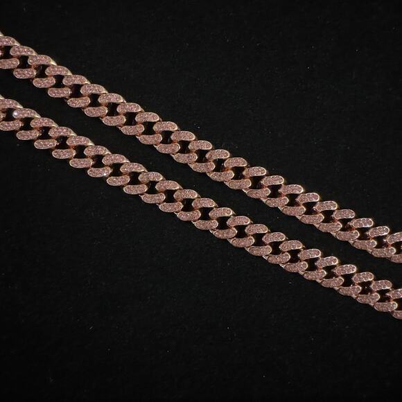 Rose Gold Miami Cuban Link Necklace 24in 12.6mm~NEW - Picture 13 of 16